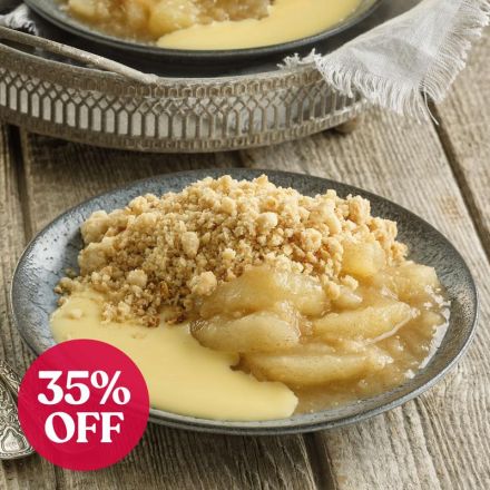 Sharing Apple Crumble and Custard