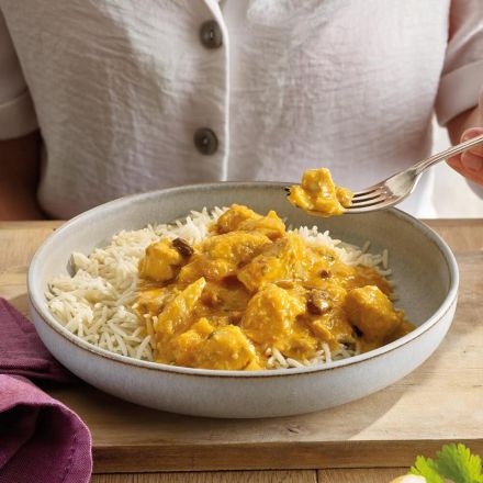 Fruity Chicken Curry with Steamed Rice