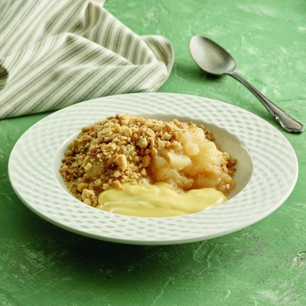 Apple Crumble with Custard