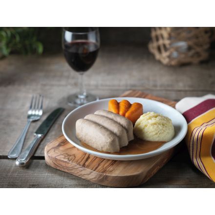 Mini Pur&#233;ed Sausage & Mash