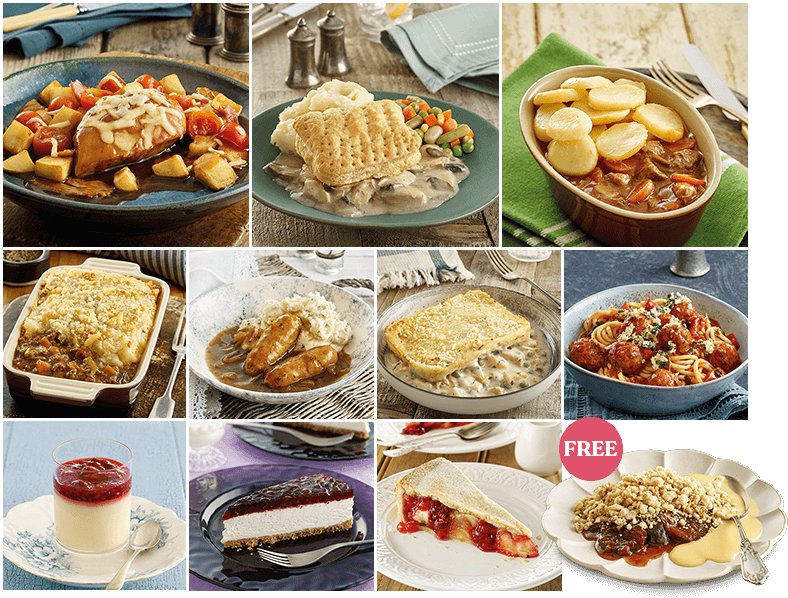 Oakhouse foods fresh spring mains and desserts pack